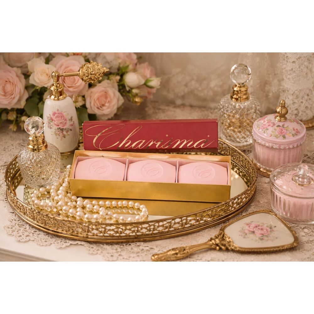 vintage vanity display Avon Charisma Perfumed Soap 3 Cakes 3oz Each Gift Box NOS